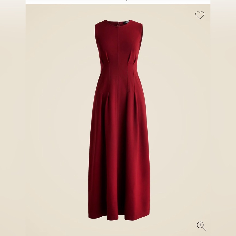 NWT J. Crew Sleeveless Maxi Dress in Deep Berry Red
